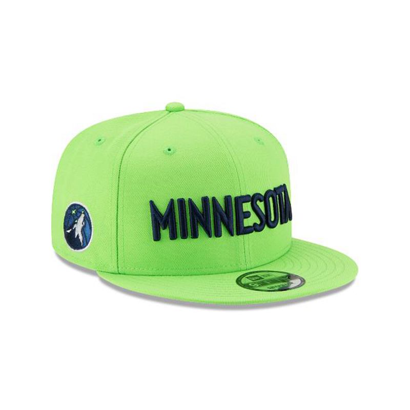 NBA Minnesota Timberwolves Statement Edition 9Fifty Snapback (WHB0089) - Green New Era Caps